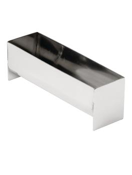 Moule à pâté et à terrine - forme U - 0,2 litre - H 4,5 x 3,5 x 13,5 CM - acier inoxydable - Vogue - E589
