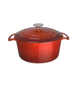 Cocotte - Rouge - Ø 20,5 x H 12 CM - Fonte - Vogue - GH304