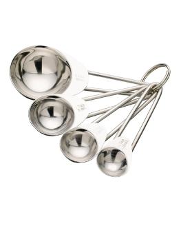 Ensemble de cuillères à mesurer - 4 pièces - Acier inoxydable - Artisanat de cuisine - D558