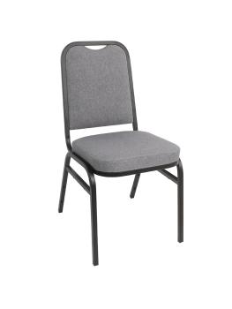 Chaise empilable - 4 pièces - Gris - H 89,5 x 45 x 54 CM - Acier - Bolero - DA602