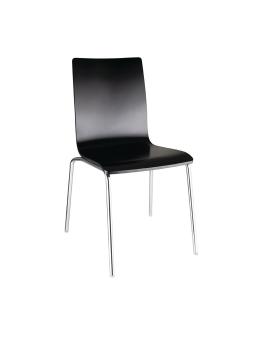 Horeca stoel - 4 stuks - Zwart - H 85.5 x 50.5 x 52 CM - Hout/Staal - Bolero - GR345