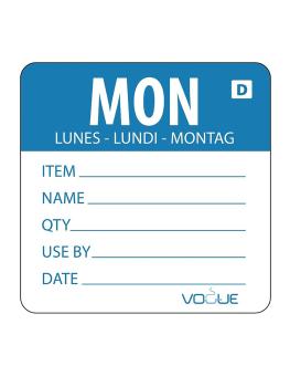 Etiquettes alimentaires - Lundi - Soluble - 250 pièces - H 4,9 x 6 CM - Vogue - GH351