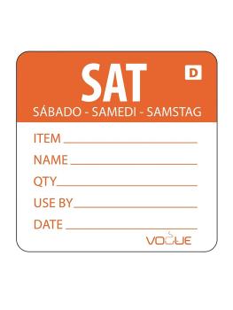 Etiquettes alimentaires - Samedi - Dissolvable - 250 pièces - H 4,9 x 6 CM - Vogue - GH356