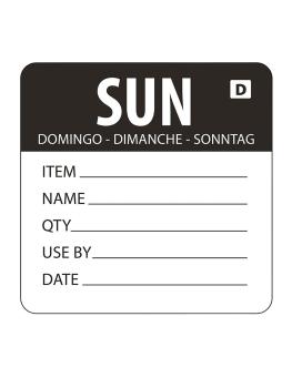 Etiquettes alimentaires - Dimanche - Dissolvable - 250 pièces - H 4,9 x 6 CM - Vogue - GH357