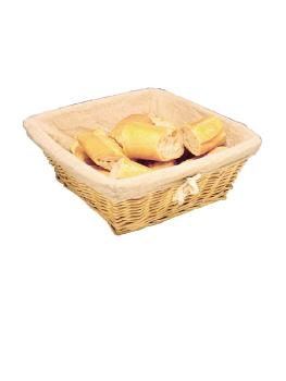 Corbeille à pain - Rouge - H 10 x 23 CM - Canne - Olympia - U748