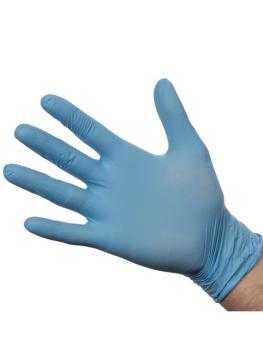 Gants jetables - Grand - 100 pièces - Bleu - Nitrile - Y478-L