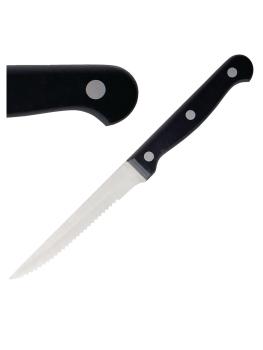 Couteau à steak - 12 pièces - Noir - H 21,5 x 21,5 CM - Olympia - C134