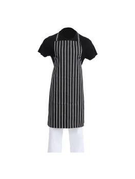 Halterschort - Unisex - One Size - Zwart/Wit - 71 x 97 CM - Polyester/Katoen - Whites Chefs Clothing - A935