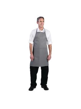 Tablier Halter - Réglable - Unisexe - Taille Unique - Gris - 61 x 86 CM - Polyester/Coton - Chef Works - B192