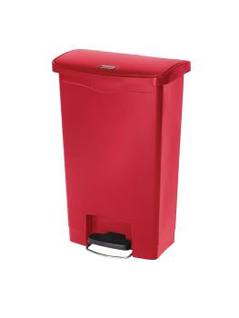 Poubelle à pédale - 50 Litres - Rouge - H 71,9 x 45,7 x 29,2 CM - Résine Polyéthylène - Rubbermaid - GL026