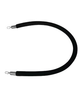 Cordon barrière - Noir - Ø 3,2 x 250 CM - Inox/Corde - Boléro - GG725