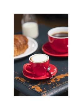 Tasse expresso - 10 CL - 12 pièces - Rouge - H 6 x 9,4 CM - Grès - Olympia - GK070