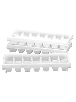Bac à glaçons - H 4,3 x 28,5 x 11,5 CM - 0,234 KG - Polyéthylène - Blanc - Denox - 850021
