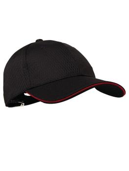 Casquette de baseball - Unisexe - Taille unique - Noir/Rouge - Polyester/Coton - Chef Works - A945