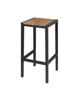 Tabouret de bar - Haut - 2 pièces - H 75 x 35 x 35 CM - Bois d'acacia/Acier - Bolero - DS156