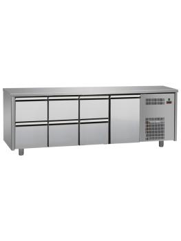 Établi réfrigéré - 1 porte - 6 tiroirs - Tecnodom - TF04MIDGN-0222