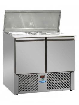 Saladette - 2 portes - Couvercle en acier inoxydable - 1/1 GN - Tecnodom - SL02EKO