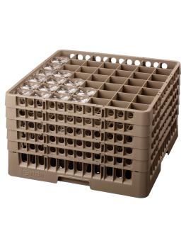 Panier lave-vaisselle pour verrerie - 49 compartiments - 50 x 50 x 30,6 cm - Bartscher - 5355