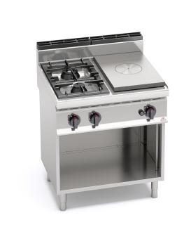 Cuisinière à gaz - Avec plaque de cuisson - 2 brûleurs - Berto's - G7T4P2FM