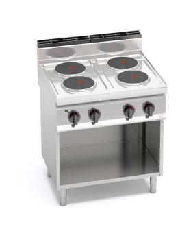 Table de cuisson traiteur - Électrique - 4 brûleurs - Berto's - E7P4M
