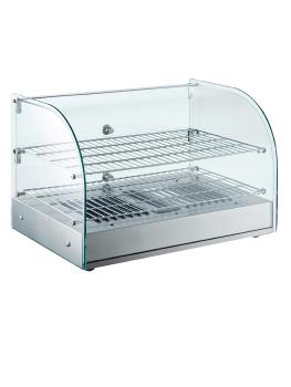 Vitrine chaude - 45 Litres - H 37,6 x 55,4 x 37,6 CM - 230 V - Inox - Buffle - CK916