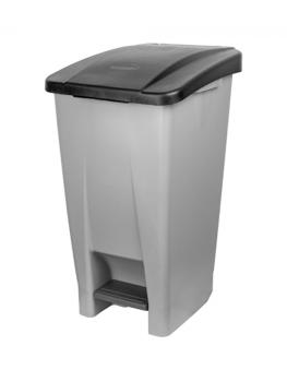 Poubelle à pédale - H 70 x 49 x 38 CM - 3,91 KG - Gris - 60 Litres - Denox - 600060