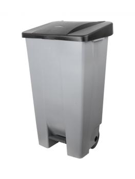 Poubelle à pédale - H 87,5 x 51 x 42,5 CM - 5,43 KG - Gris - 120 Litres - Denox - 600062
