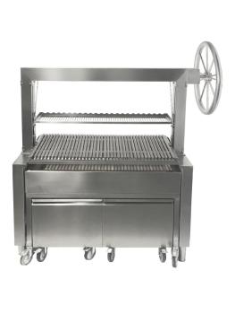 Houtskoolgrill - Verstelbare Roosters - Zwenkwielen - RVS - G-Line