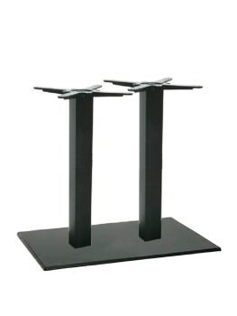 Pied de table double en fonte noire G-Line