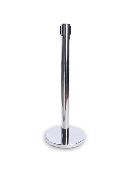 Poteau de barrière - Cordon de traction noir - Acier inoxydable - G-Line