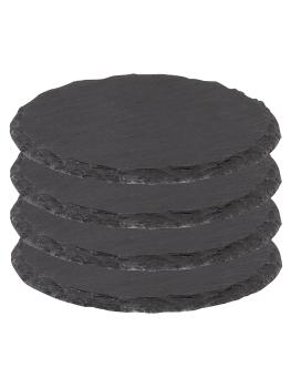 Coaster - 4 pièces - H 10 x Ø0,8 CM - Ardoise - Westmark - 532676