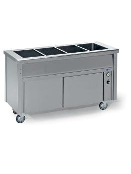 Bain-marie - Electrique - 4 x GN 1/1 - Meuble bas - Diamant - BA15