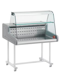 Comptoir réfrigéré Super Plus - 100 CM - Vitrine courbe - 260W - 230V - Gris - Diamant - SUP10-ZC/R2