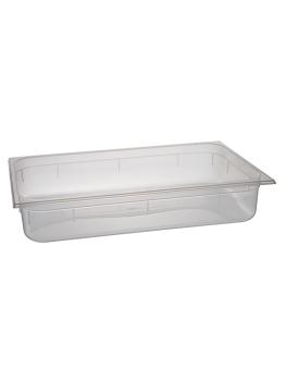Bac gastronorme - GN 1/1 - 13 Litre - H 10 x 53 x 32,5 CM - Polypropylène - Transparent - -40°C / +95°C - Caterchef - 853831