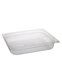 Bac gastronorme - 1/2 GN - 3,9 Litre - H 6,5 x 32,5 x 26,5 CM - Polypropylène - Transparent - -40°C / +95°C - Caterchef - 853840
