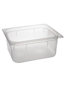 Bac gastronorme - 1/2 GN - 8,9 Litre - H 15 x 32,5 x 26,5 CM - Polypropylène - Transparent - -40°C / +95°C - Caterchef - 853842
