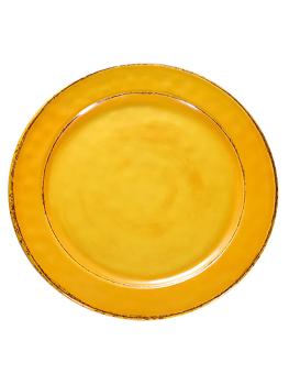 Assiette - H 2.5 CM - 0.301 KG - Ø22 CM - Mélamine - Jaune - 060180