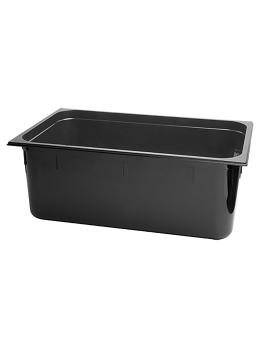 Bac gastronorme - 1/1 GN - 30 Litres - H 20 x 53 x 32.5 CM - Polycarbonate - Noir - -40°C / +100°C - Caterchef - 853011