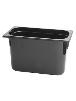 Bac Gastronorm - 1/3 GN - 9 Litre - H 20 x 32.5 x 17.6 CM - Polycarbonate - Noir - -40°C / +100°C - Caterchef - 853031