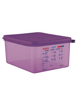 Boîte Alimentaire - 1/2 GN - 10 Litre - H 15 x 32.5 x 26.5 CM - Polypropylène - Violet - -40°C / +95°C - Hermétique Verrouillable - Araven - 962122