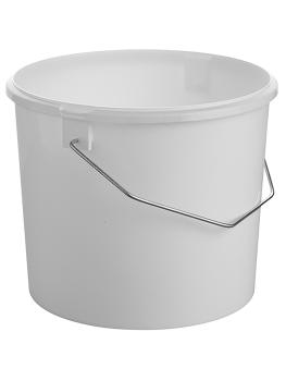 Seau - H 16 CM - 0.001 KG - Ø19.5 CM - Plastique - Blanc - 3 Litre - 865200