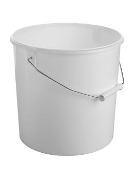 Seau - H 26 CM - 0.001 KG - Ø26.5 CM - Plastique - Blanc - 10 Litre - 865202