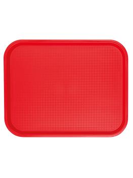 Plateau - H 2 x 35 x 27 CM - 0,28 KG - Polypropylène - Rouge - Caterchef - 430152