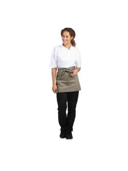 Tablier - Court - Unisexe - Vert Olive - 75 x 37,3 CM - Polyester/Coton - Vêtements de Chef Blancs - B431