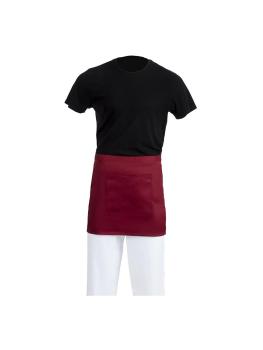Tablier - Court - Unisexe - Bordeaux - 75 x 37,5 CM - Polyester/Coton - Vêtements de Chefs Blancs - BB177