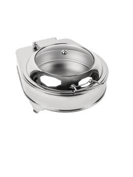Chafing dish - 6 Litres - H 24 x 42,5 x 49 CM - Inox/Verre - Olympia - CB729