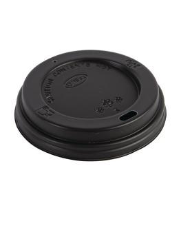 Tasse à café avec couvercle - 0,35 Litre - 50 pièces - Noir - H 1,7 CM - Fiesta - CW717