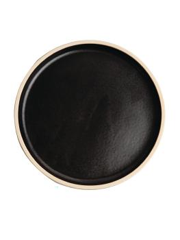Assiette - 6 pièces - Noir - Ø 18 x H 1,5 CM - Grès - Olympia - FA314
