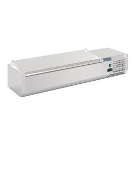 Gekoelde opzetvitrine - 5 x 1/4 GN - H 27.4 x 120 x 33.5 CM - 230 V - Polar - FA854