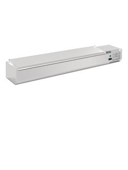 Vitrine réfrigérée - 10 x GN 1/4 - H 27,4 x 200 x 33,5 CM - 230 V - Polar - FA857